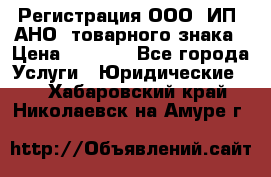 Регистрация ООО, ИП, АНО, товарного знака › Цена ­ 5 000 - Все города Услуги » Юридические   . Хабаровский край,Николаевск-на-Амуре г.